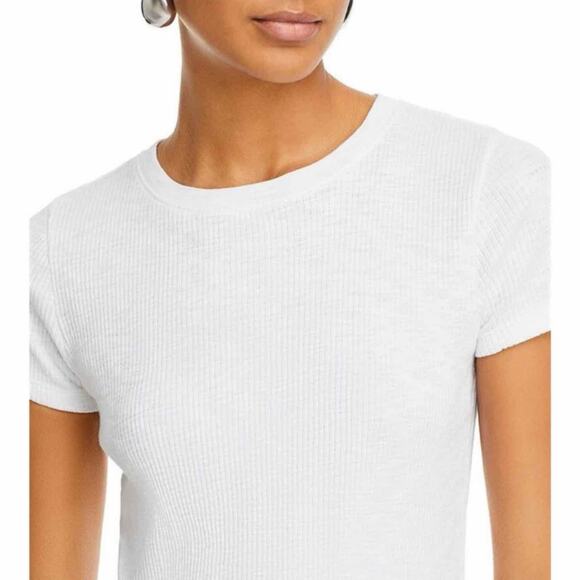 ATM Anthony Thomas Melillo  Rib Knit Short Sleeve White Size Small - Picture 8 of 11